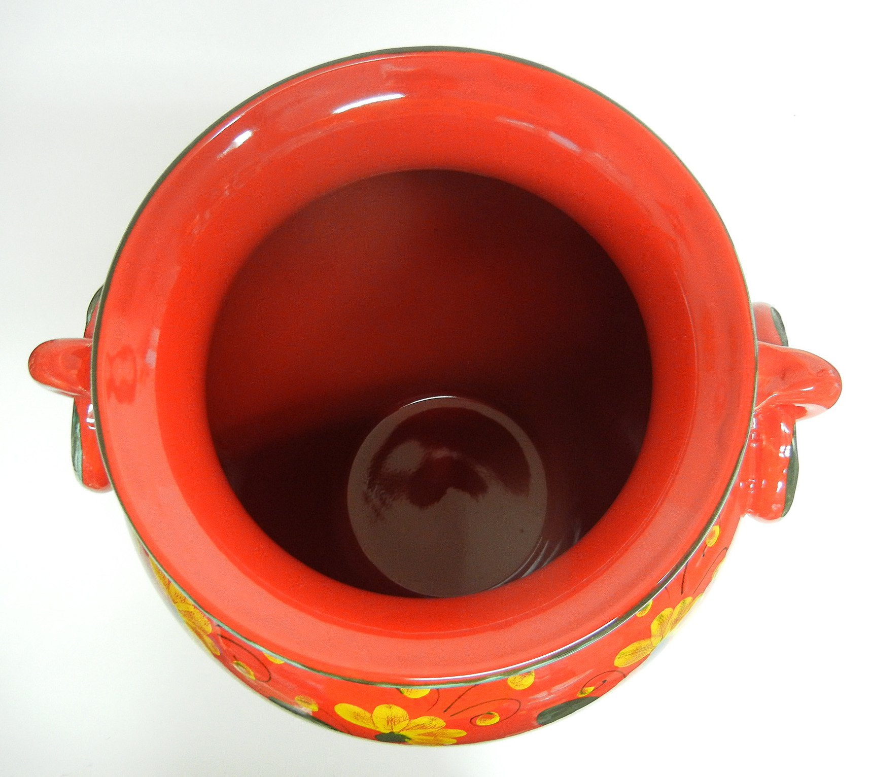 Amazon｜【イタリア製 マヨルカ焼 傘立て】レッド・花柄 33×32×H45cm